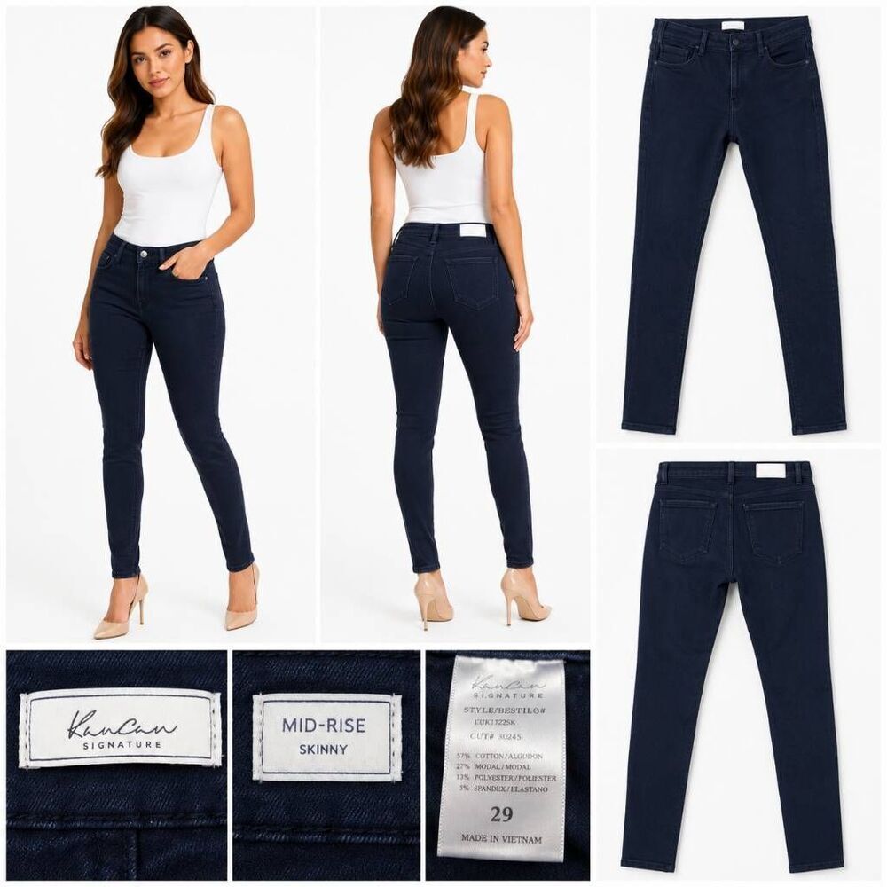 KanCan Signature Mid Rise Skinny Black Jeans Size 29